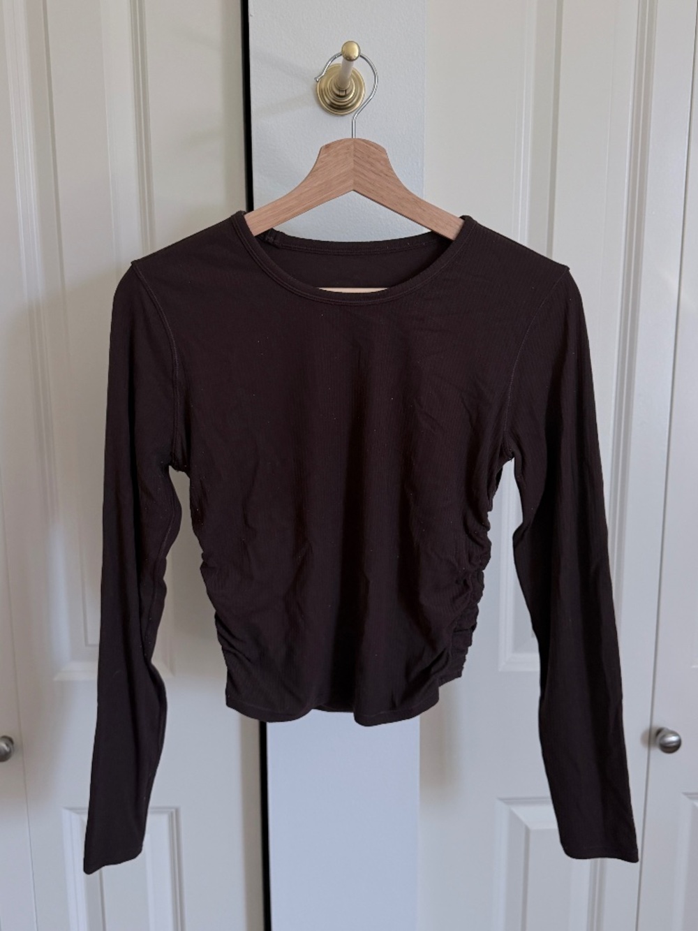 Lululemon All It Takes Back-Twist Ribbed Long-Sleeve - 6, Bone
